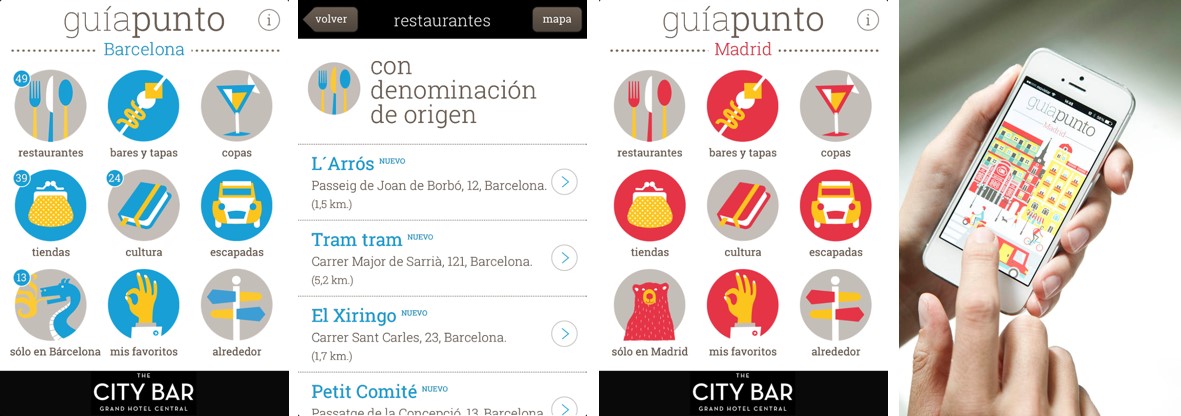 Guias Punto nueva App guia de ocio para Madrid y Barcelona